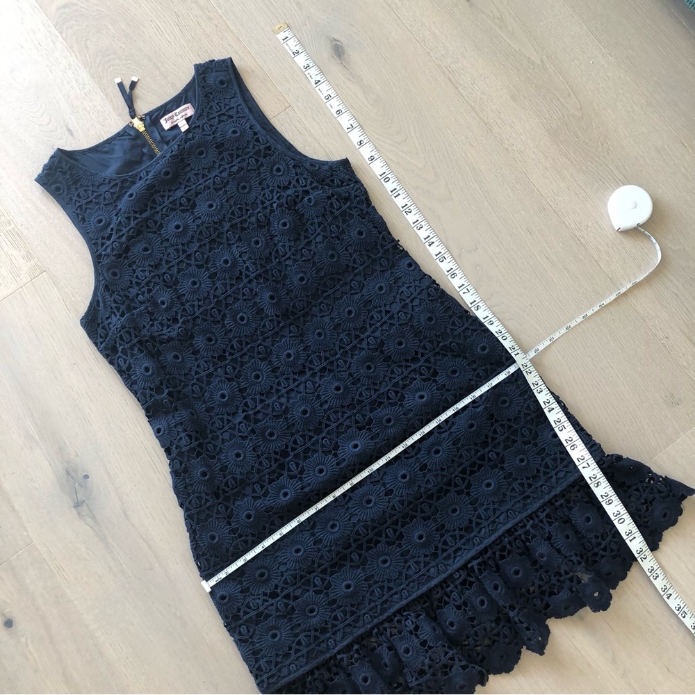 Juicy Couture Daisy Guipure Navy Crochet Ruffle Dress - Picture 7 of 11